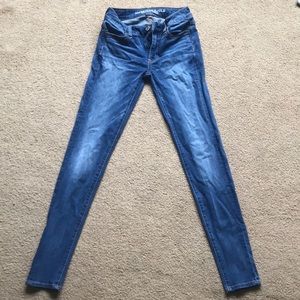 Blue American eagle super stretch jegging